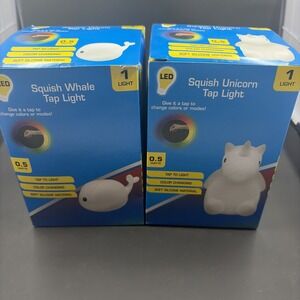 Squish Unicorn & Whale Tap Lights